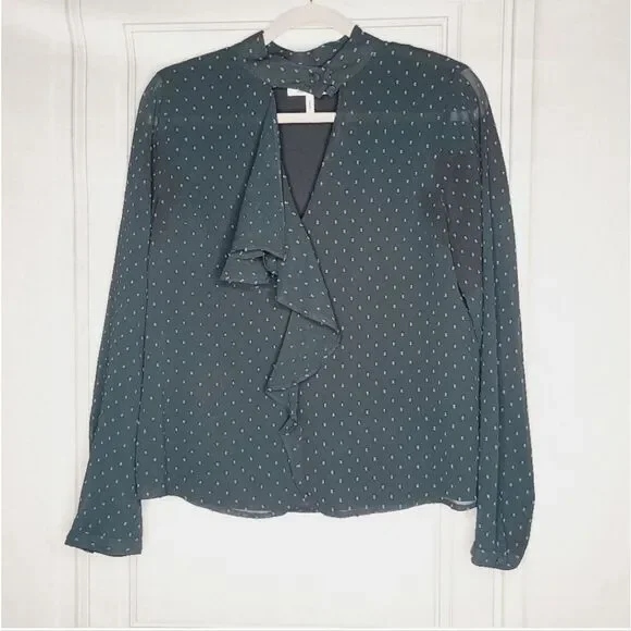 NWT Avec Les Filles Polyester Long Sleeve Blouse - Picture 5 of 8